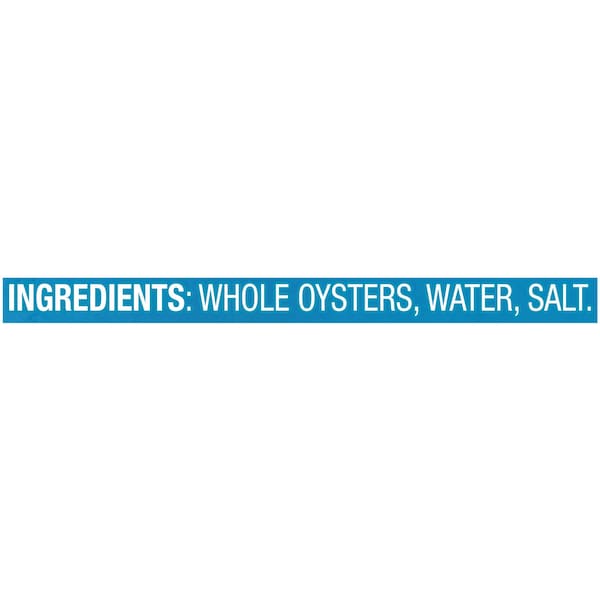 Chicken Of The Sea Whole Oysters 8 oz., PK12 10048000002676 - main